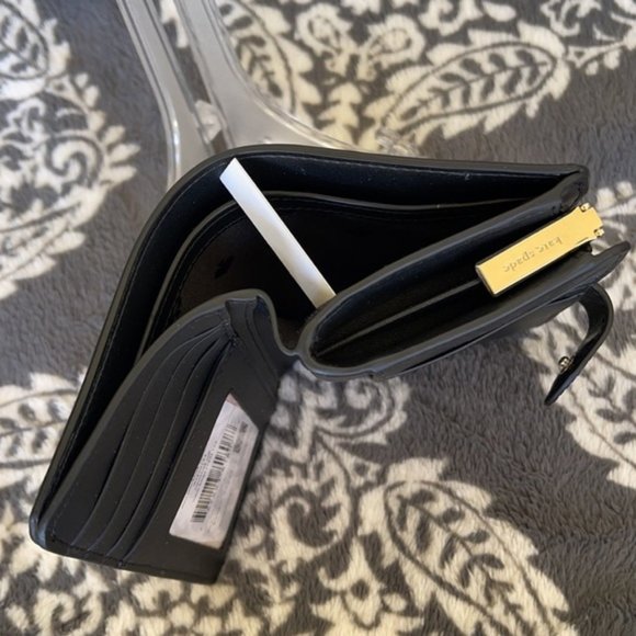 Kate Spade Staci Colorblock Medium Compact Bifold Wallet Warm Beige Multi - Picture 11 of 16